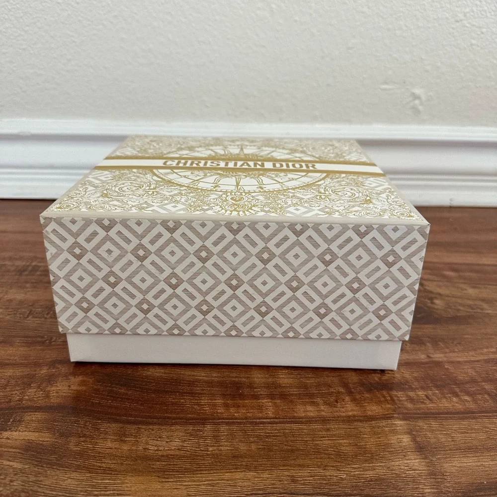 Authentic Dior gold and white box and bag